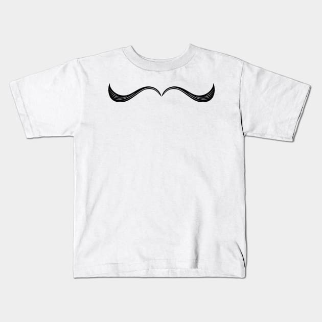 Elegant Moustache Kids T-Shirt by SWON Design